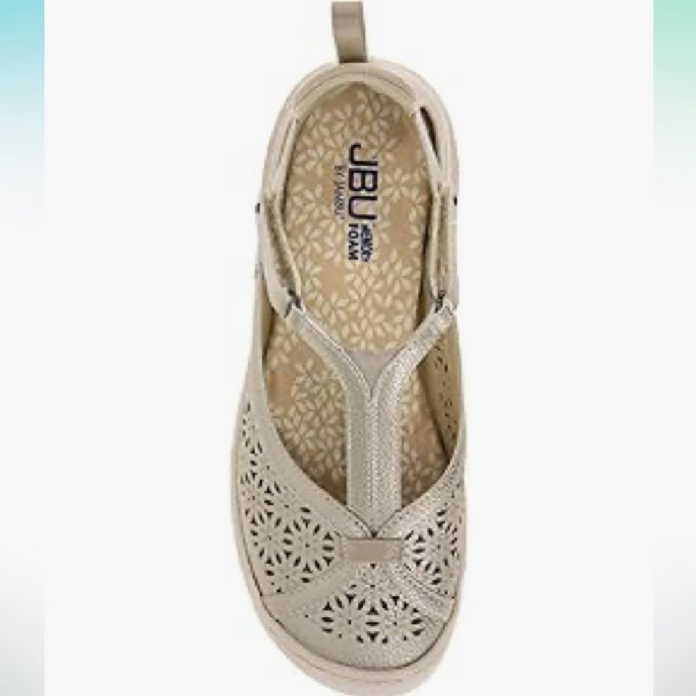 Women's JBU by jambu daffodil sneaker sandal 7.5  cream shimmer Comfort Classic - Picture 6 of 10